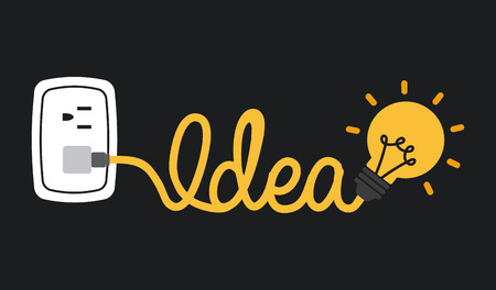 think design over black background vector illustrationのイラスト素材