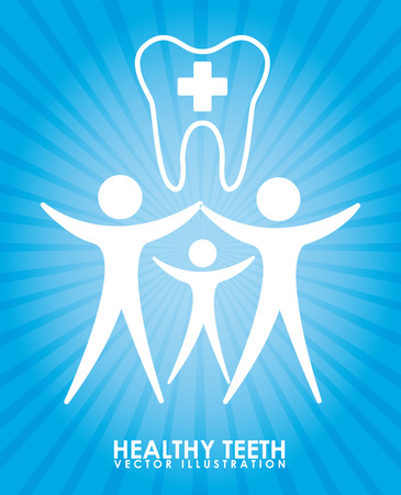 dental design over blue background vector illustrationのイラスト素材
