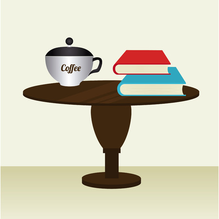 Furniture design over beige background, vector illustrationのイラスト素材