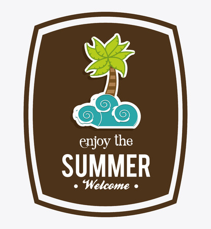 summer design over white background vector illustrationのイラスト素材