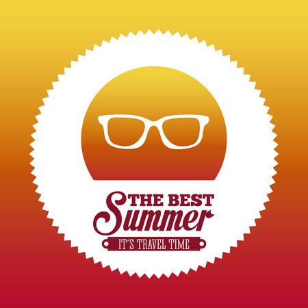 summer design over sunset background vector illustrationのイラスト素材