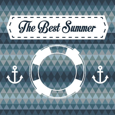summer design over pattern background vector illustrationのイラスト素材