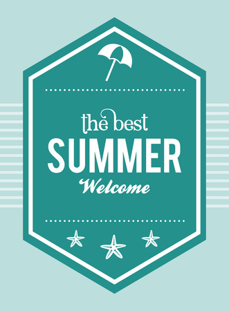 summer design over blue  background vector illustrationのイラスト素材