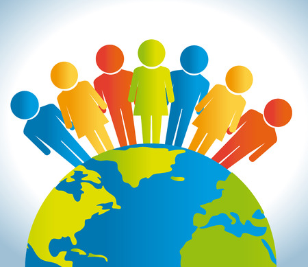 Social network design over white background, vector illustrationのイラスト素材