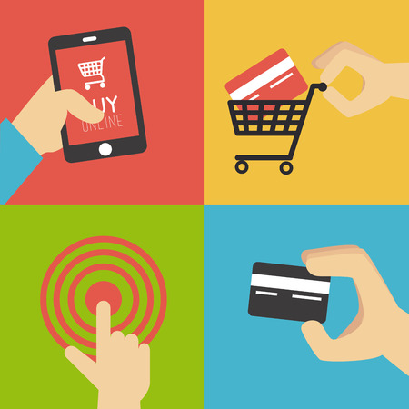 Marketing design over colorful background, vector illustrationのイラスト素材