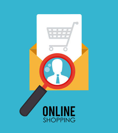 Marketing design over blue background, vector illustrationのイラスト素材