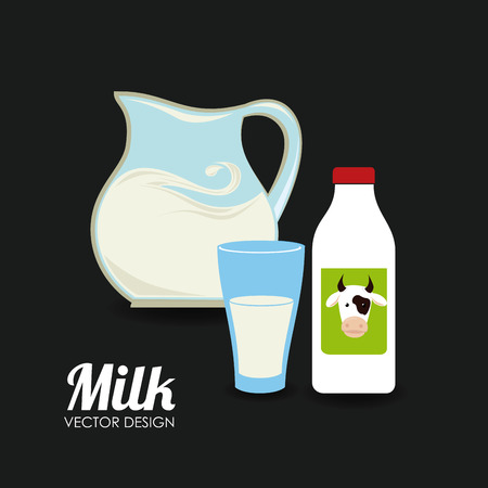 Drink design over black background, vector illustrationのイラスト素材