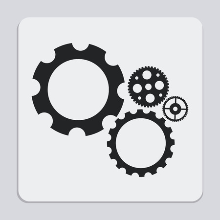 Gears design over white background, vector illustrationのイラスト素材