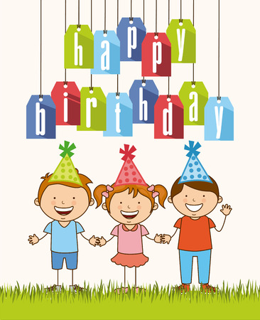 Birthday design over white background, vector illustrationのイラスト素材