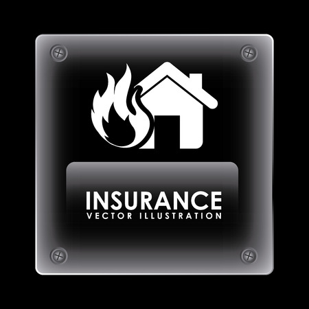 insurance design over   black background vector illustrationのイラスト素材