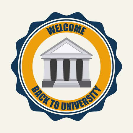 university design over  white background vector illustrationのイラスト素材