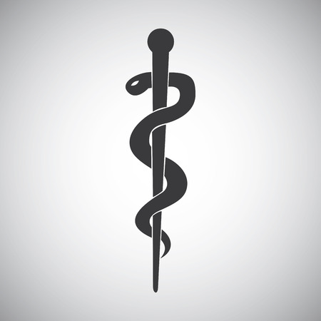 caduceus symbol on white backgroundのイラスト素材