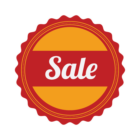 Sale label on white backgroundのイラスト素材