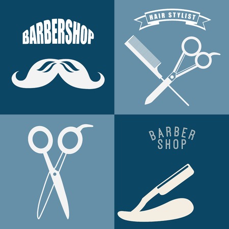 salon design over blue  background vector illustrationのイラスト素材