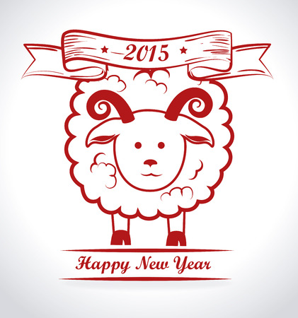 New year design over white background, vector illustrationのイラスト素材