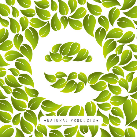 Ecology design over green background, vector illustrationのイラスト素材