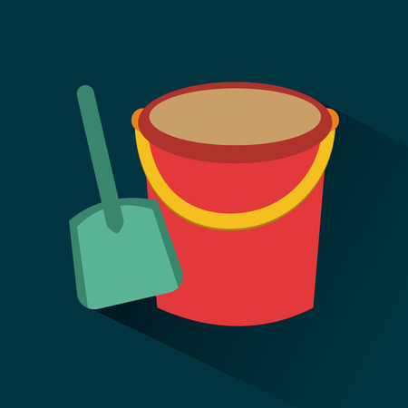 beach icon over  blue background vector illustrationのイラスト素材