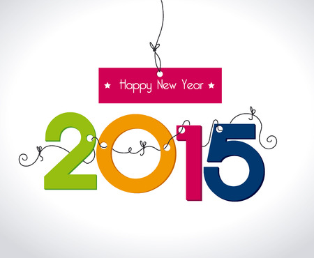 New year design over white background, vector illustrationのイラスト素材