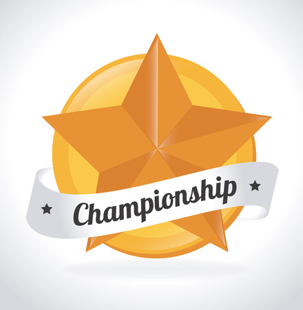 Champion design over white background, vector illustrationのイラスト素材