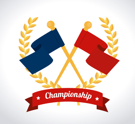 Champion design over white background, vector illustrationのイラスト素材