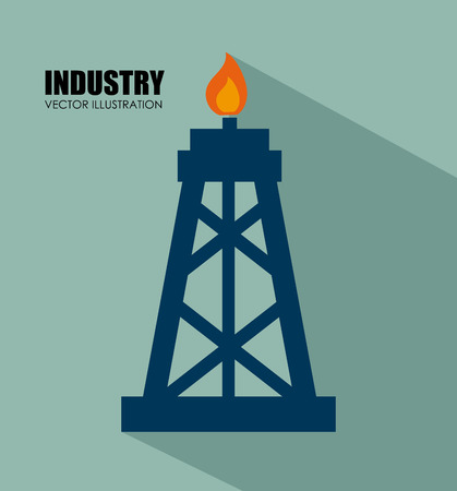 Industry design over green background, vector illustrationのイラスト素材