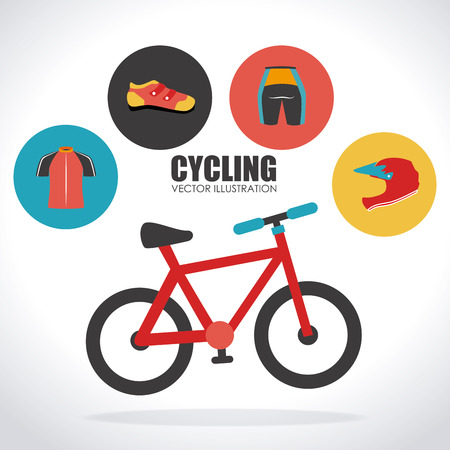 Bike design over white background, vector illustrationのイラスト素材