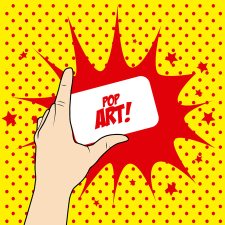 Pop art design over yellow background, vector illustrationのイラスト素材