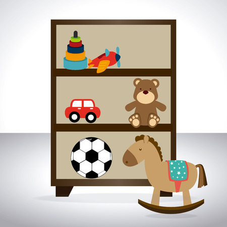 Toys design over white background, vector illustrationのイラスト素材