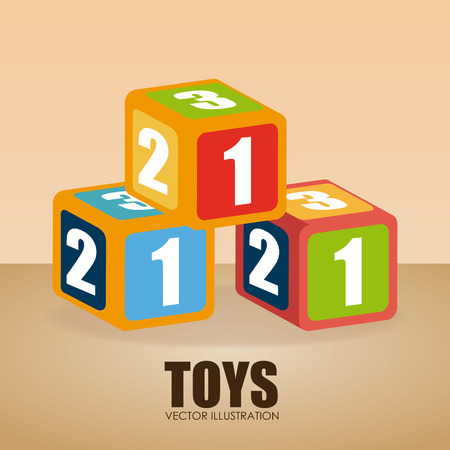 Toys design over beige background, vector illustrationのイラスト素材