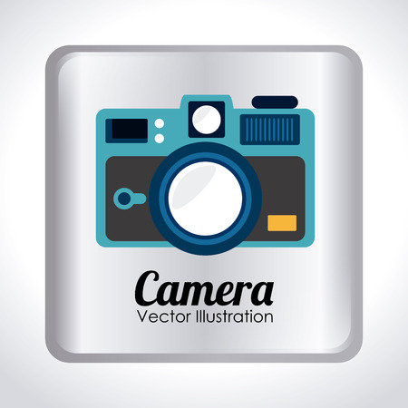 Camera design over gray background, vector illustrationのイラスト素材