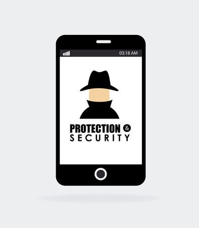 Security design over white background, vector illustrationのイラスト素材