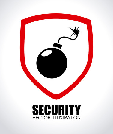 Security design over white background, vector illustrationのイラスト素材