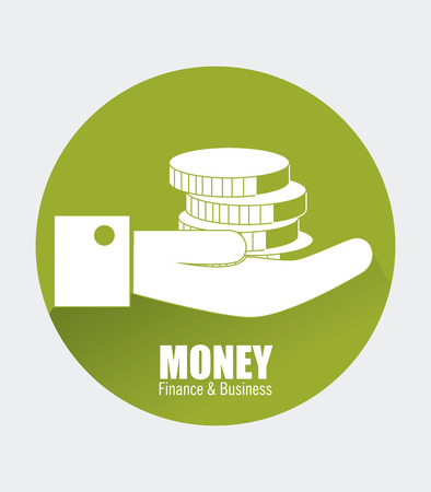 Money design over white background, vector illustrationのイラスト素材