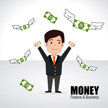 Money design over white background, vector illustrationのイラスト素材