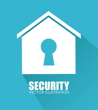 Security design over blue background, vector illustrationのイラスト素材