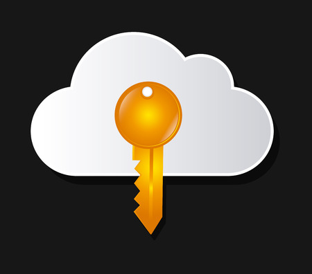 Security design over black background, vector illustrationのイラスト素材