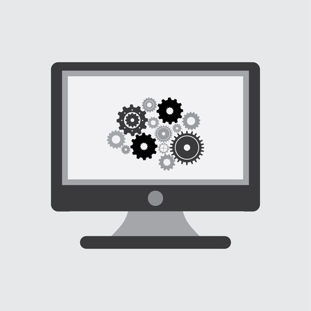 computer design over  gray background vector illustrationのイラスト素材
