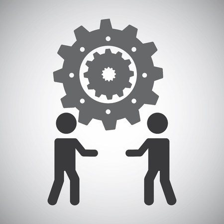 gears design over  gray background vector illustrationのイラスト素材