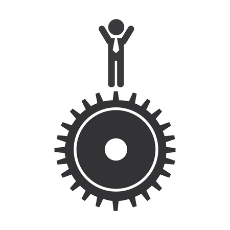 gears design over white background vector illustrationのイラスト素材