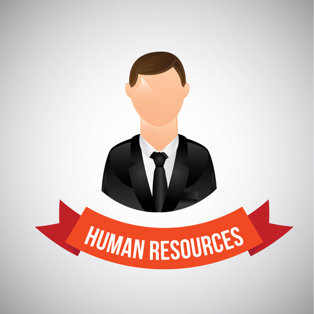 human resources over  gray background vector illustrationのイラスト素材