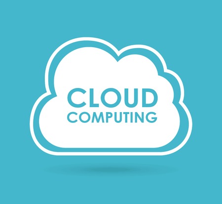 cloud computing over blue background vector illustrationのイラスト素材