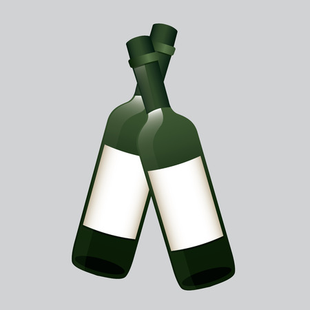 wine bottle  design , vector illustrationのイラスト素材