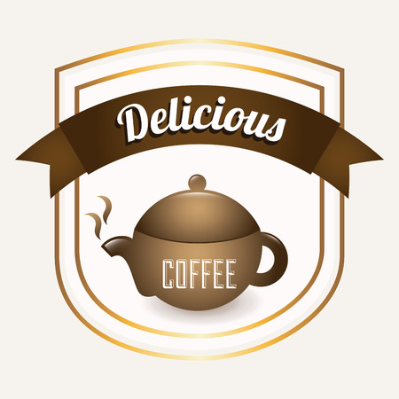 coffee label design ,vector illustrationのイラスト素材