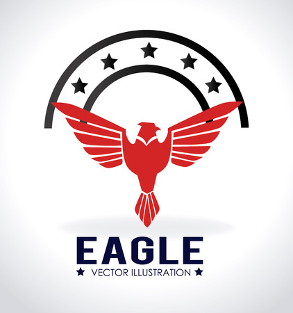 Eagle signal over white background vector illustrationのイラスト素材