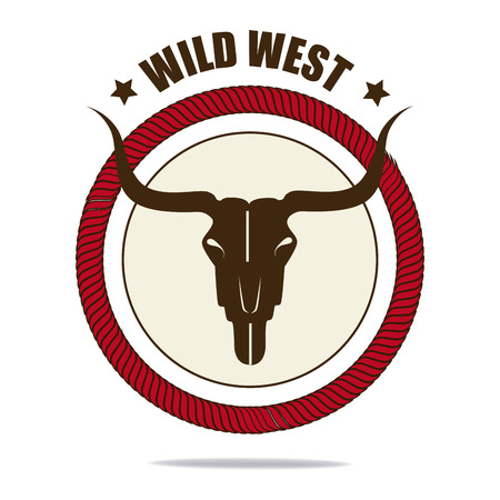 Western design over white background, vector illustrationのイラスト素材