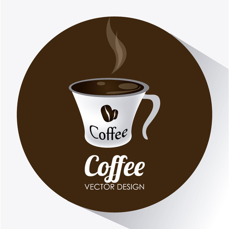 Coffee design over white background, vector illustrationのイラスト素材