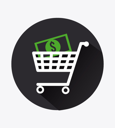 Shopping design over white background, vector illustrationのイラスト素材