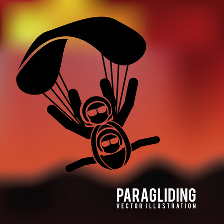 paragliding sport design , vector illustrationのイラスト素材