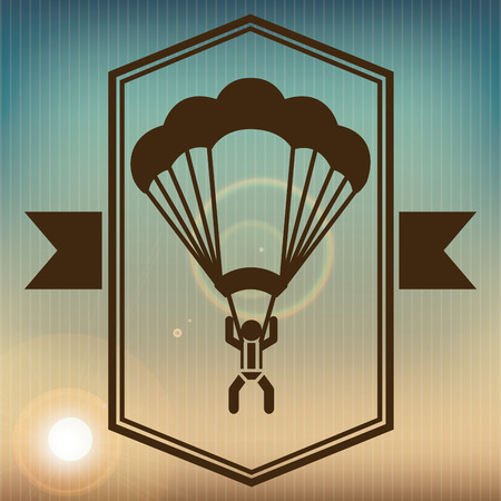 paragliding sport design , vector illustrationのイラスト素材