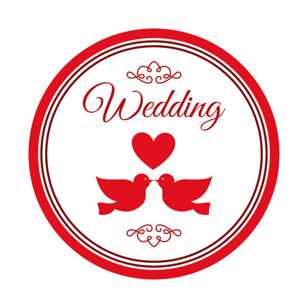 wedding label design ,vector illustrationのイラスト素材